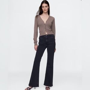 GAP Black 70’s high rise Flare Jeans